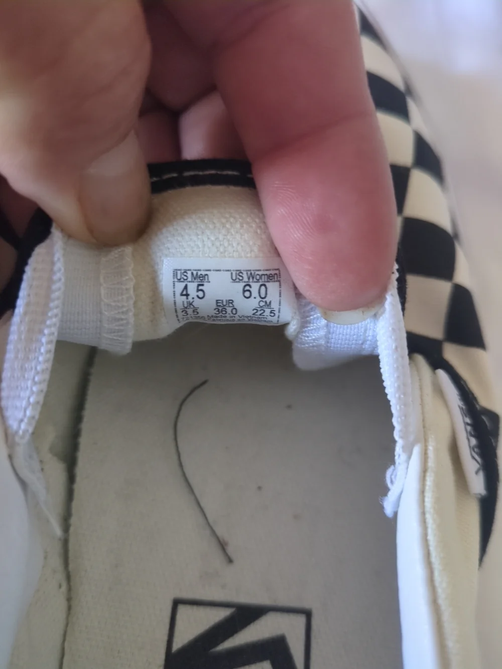 Vans Kids Black & White Checkerboard Slip-On Sneakers - Picture 6 of 8